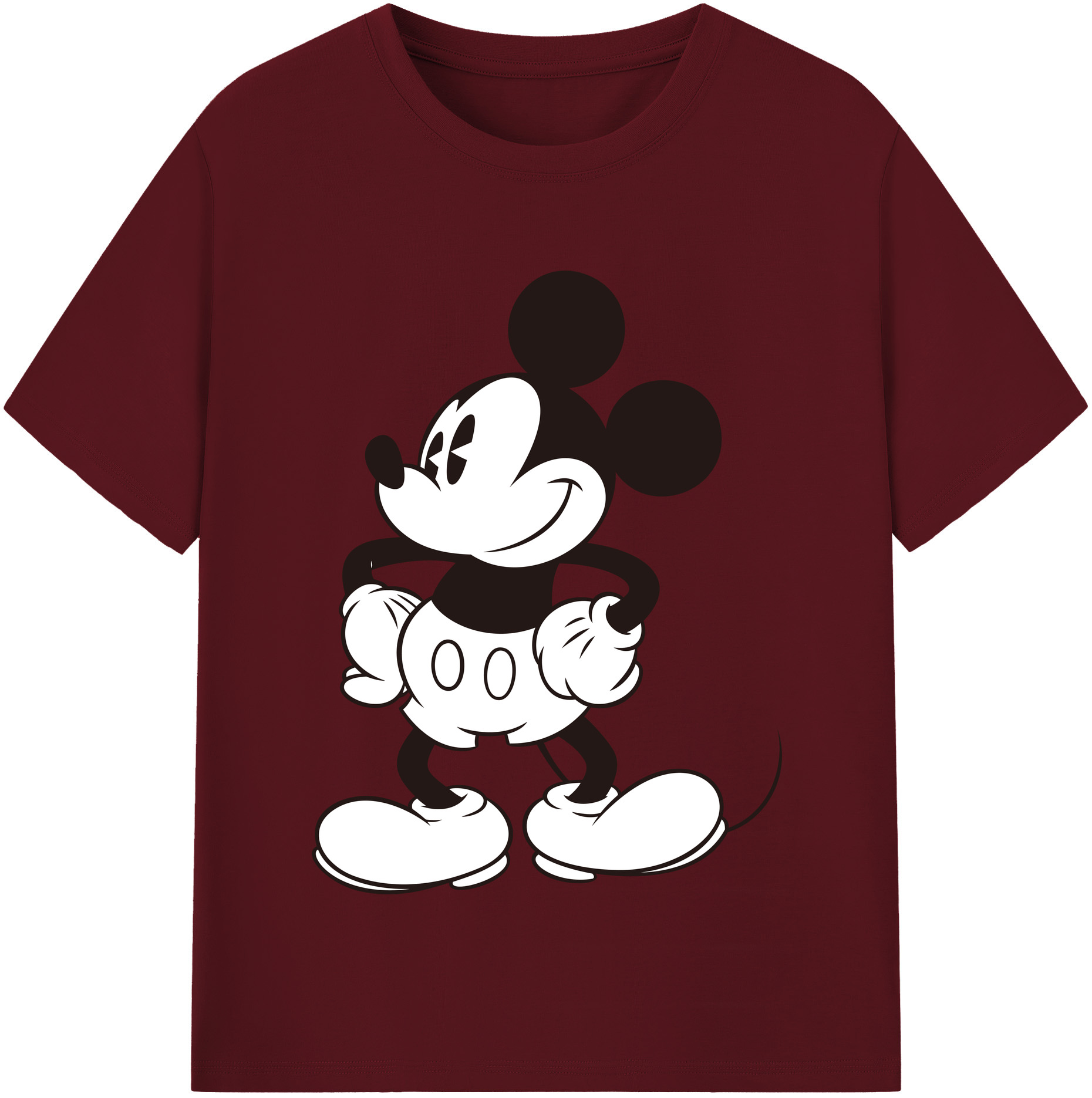 （画像用） ミッキーマウス Mickey Mouse 綿100％半袖Tシャツ（フロントプリント）